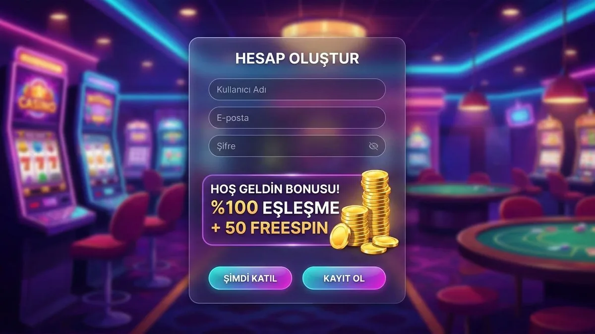 Bonuslu kayıt ekranı